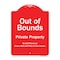 Signmission Designer Series Sign Out Of Bounds, Red & White Heavy-Gauge Aluminum Sign, 24" x 18", RW-1824-9804 A-DES-RW-1824-9804 - alternate 1